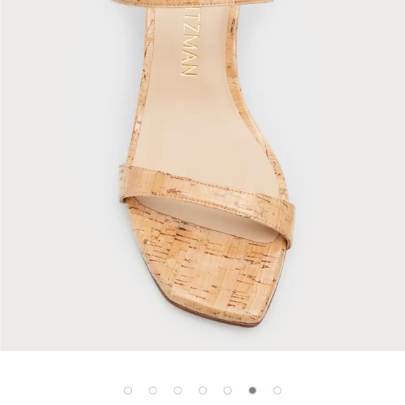 STUART WEITZMAN Aleena Square Toe Wedge Slide SANDAL size SIZE 10 Natural. Cork - Picture 10 of 16